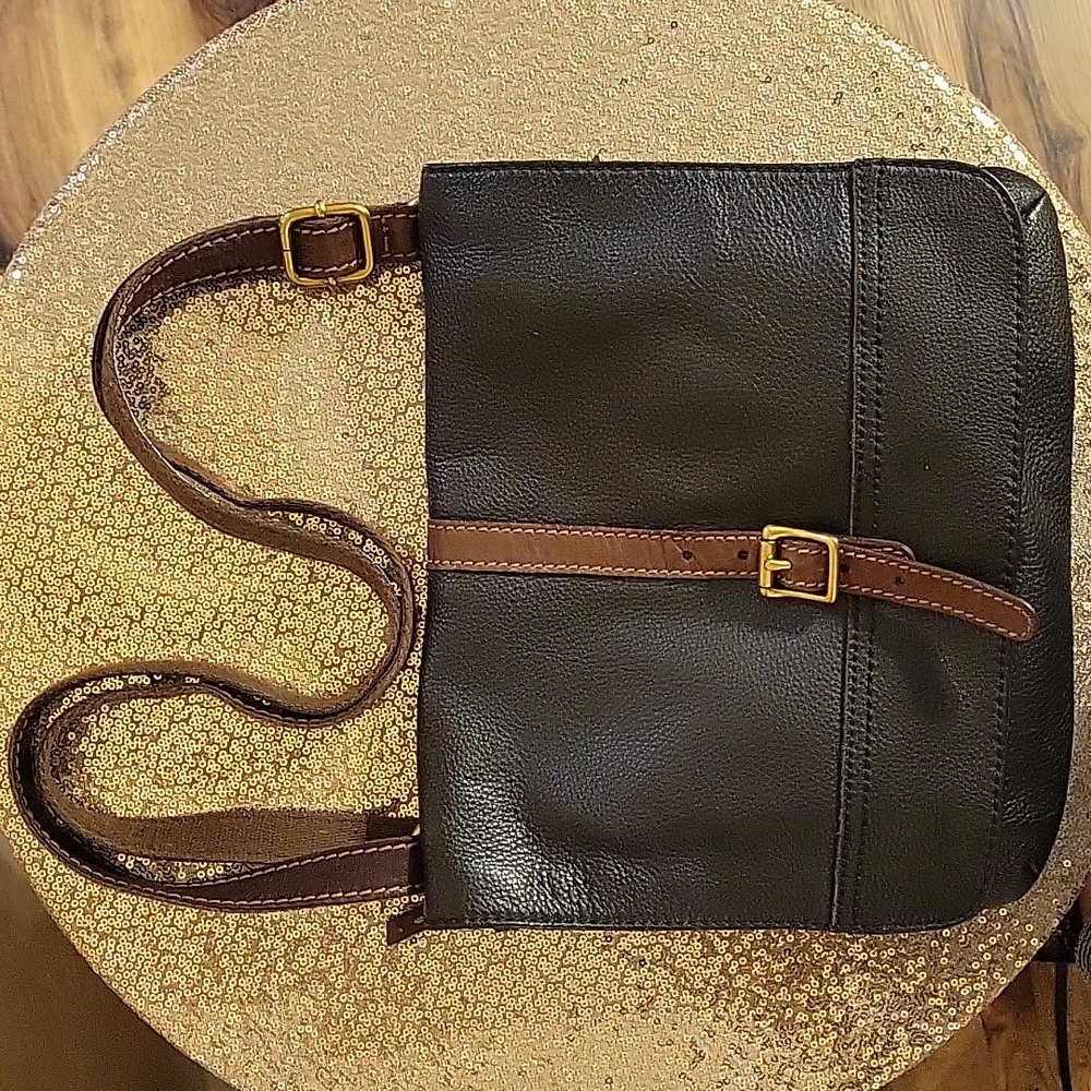 Fossil Leather Flap Crossbody Bag